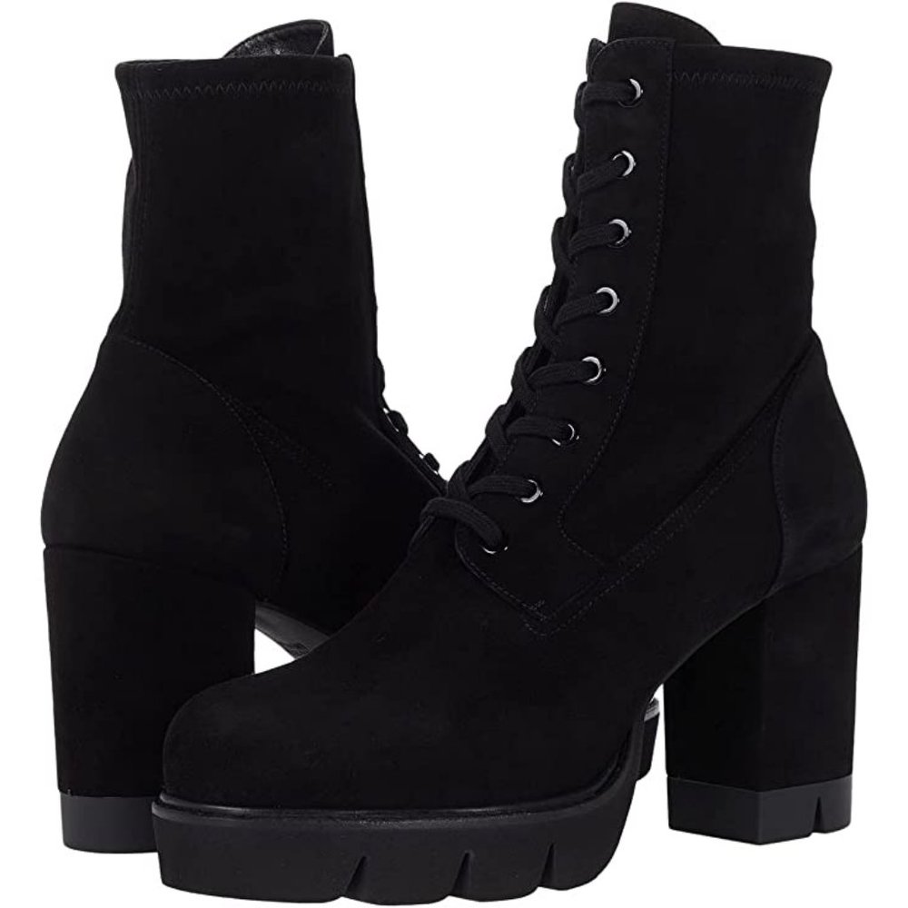 Stuart Weitzman Ande Lace-Up Block Boot Platform … - image 2